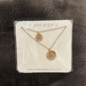 Amber Sceats Gold Coin Pendant Necklace